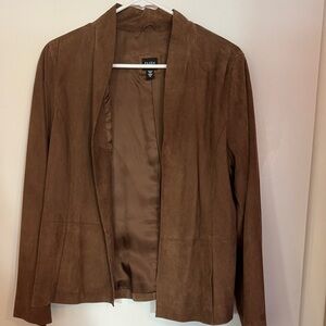 Eileen Fisher Brown Suede Blazer